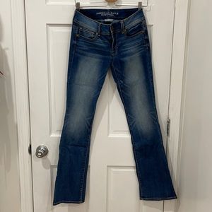American Eagle navy flare jeans